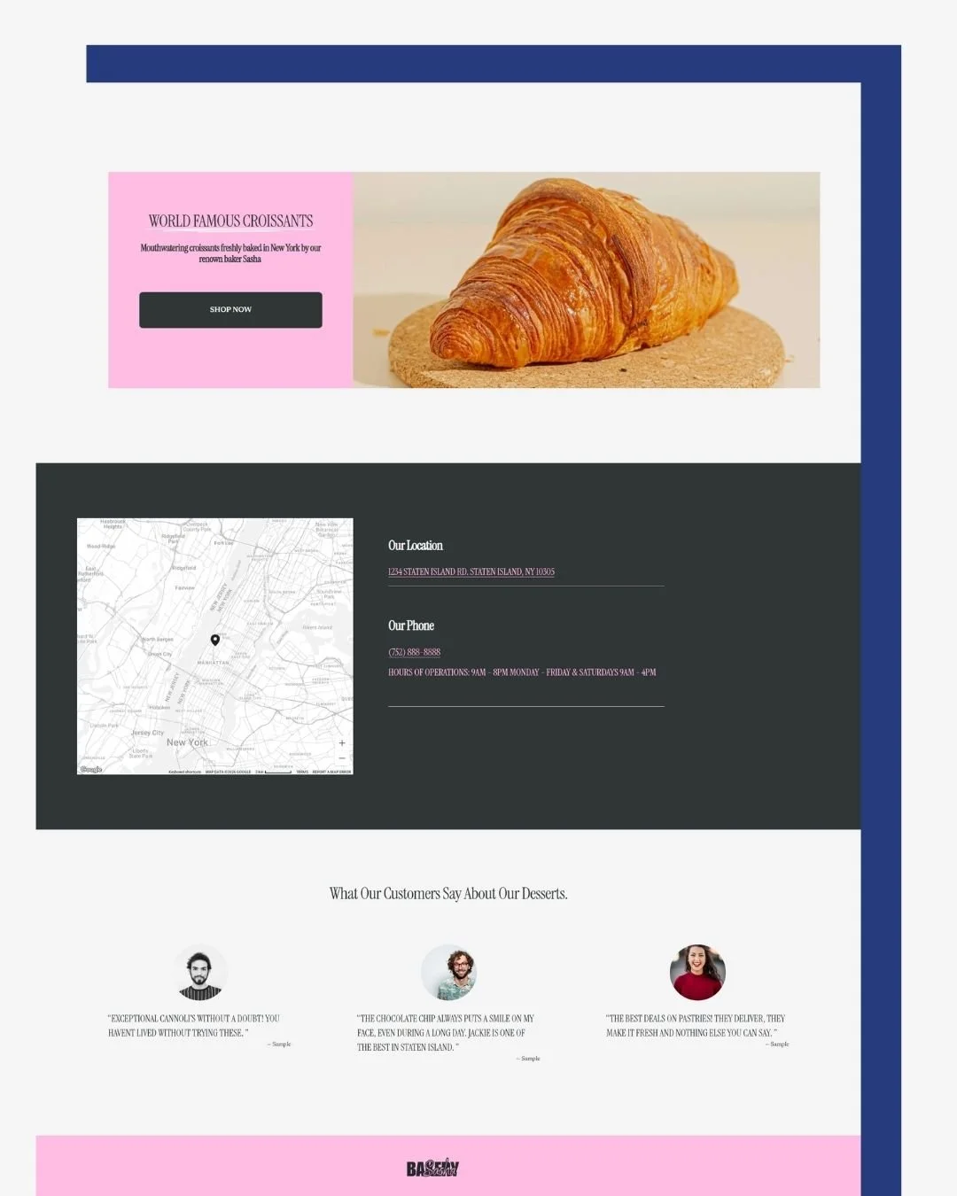 Cake design website - Squarespace Web Designer