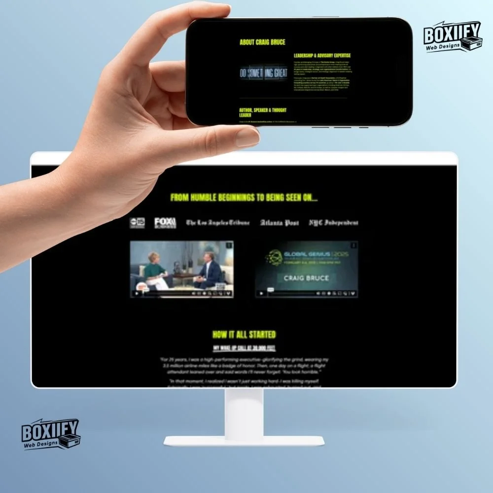 Personal Branding Website Design - Author Website Design - Boxify Web Designs Portfolio