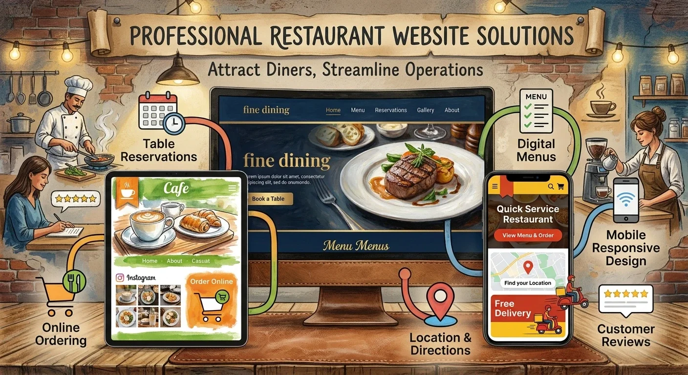restaurant website design in Virginia