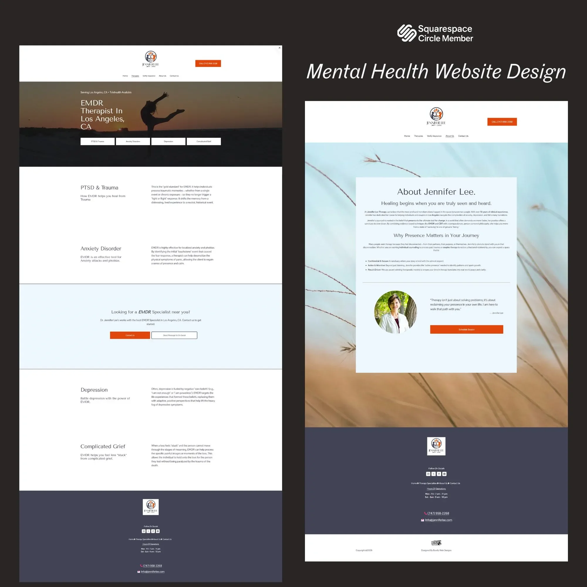Mental health therapy website design - Boxify Web Designs