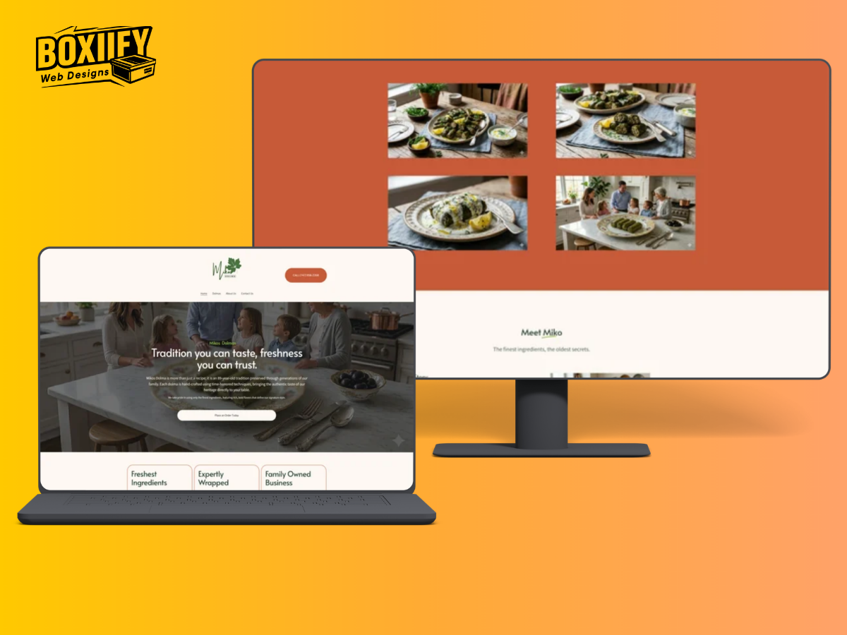Restaurant Squarespace Web Designs - boxify web designs