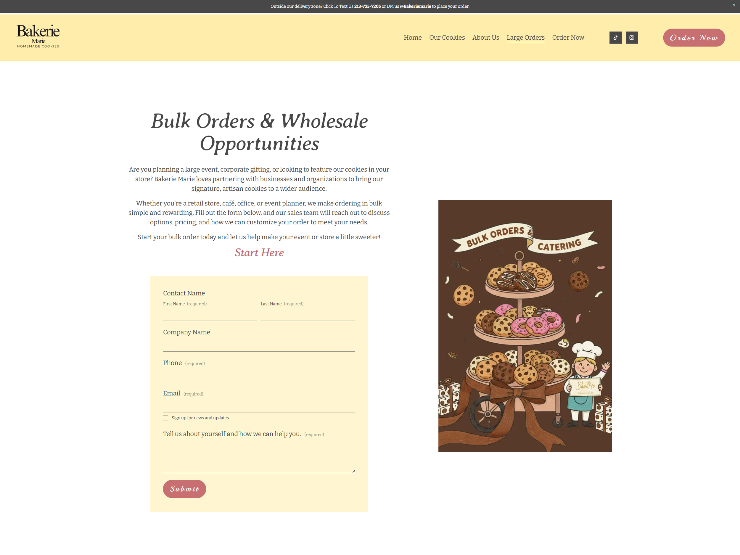 bakerie marie bulk order form