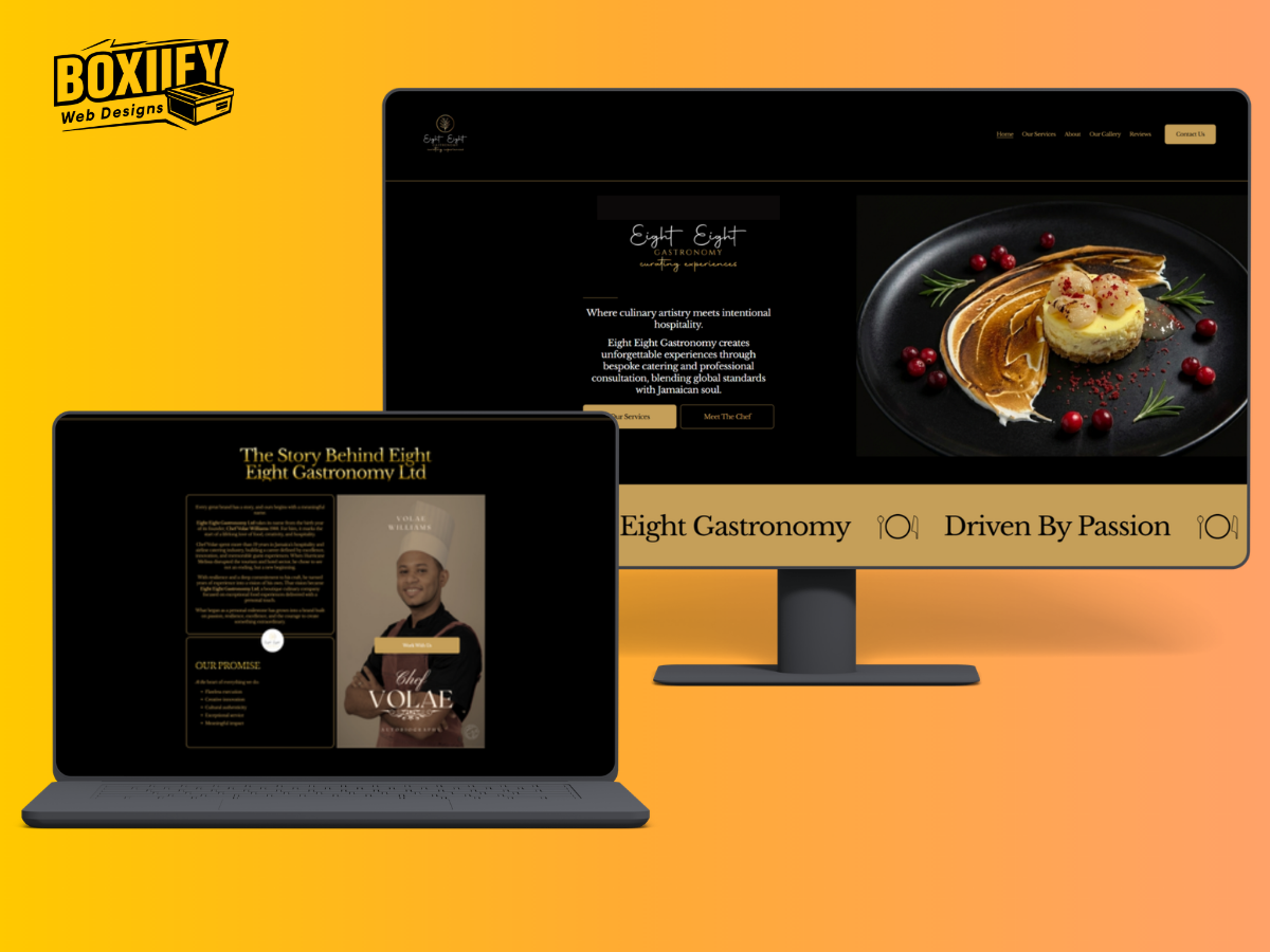 Private chef website design - Squarespace Web designers