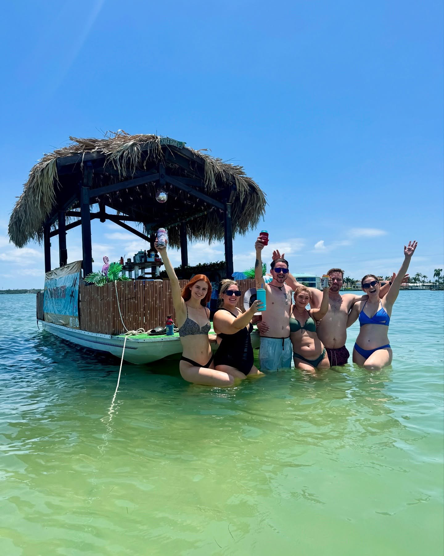 Cheers to another #sandbarsaturday in the books! 🎉🙂&zwj;↕️#thetropicaltiki