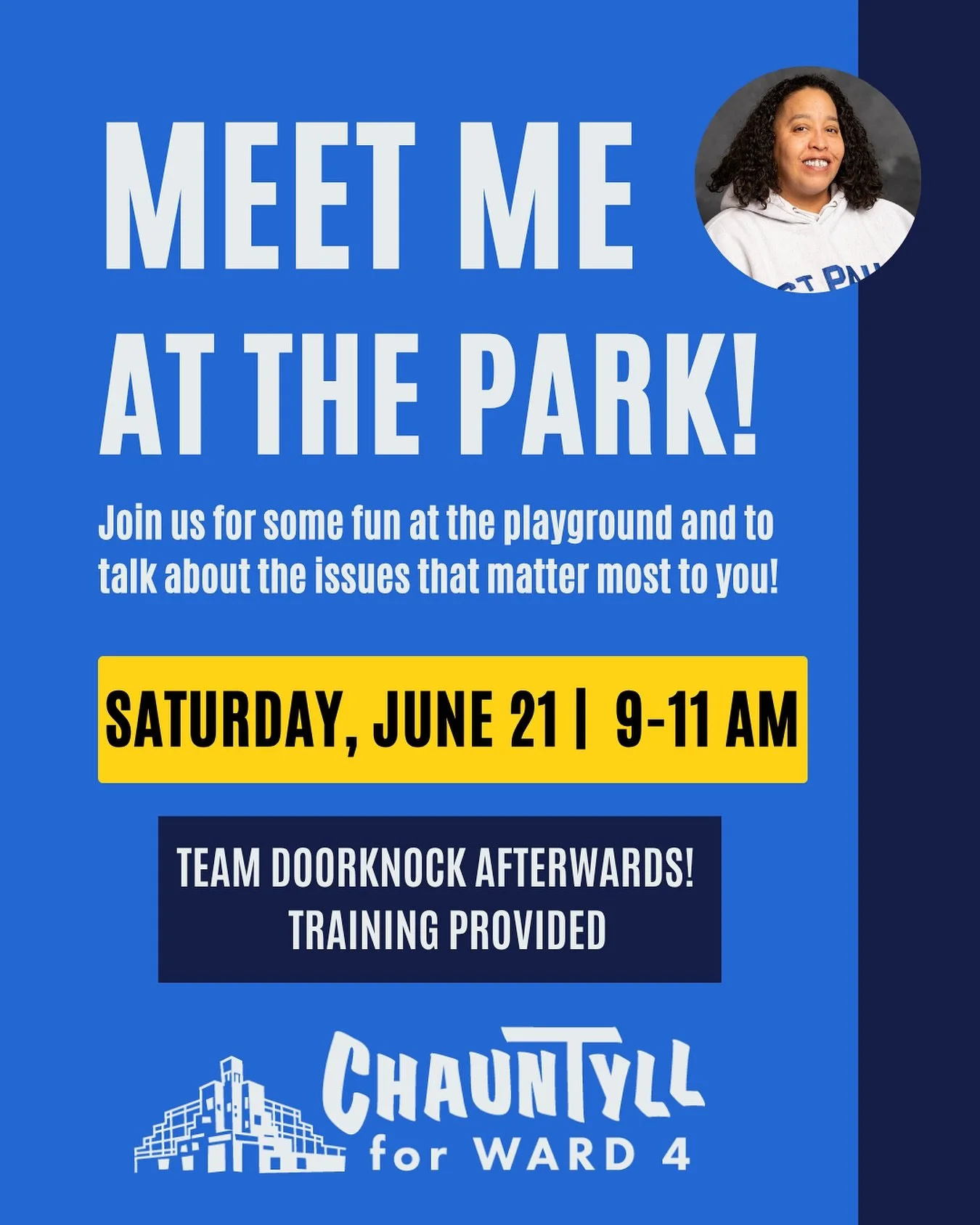 Meet Chauntyll in the park