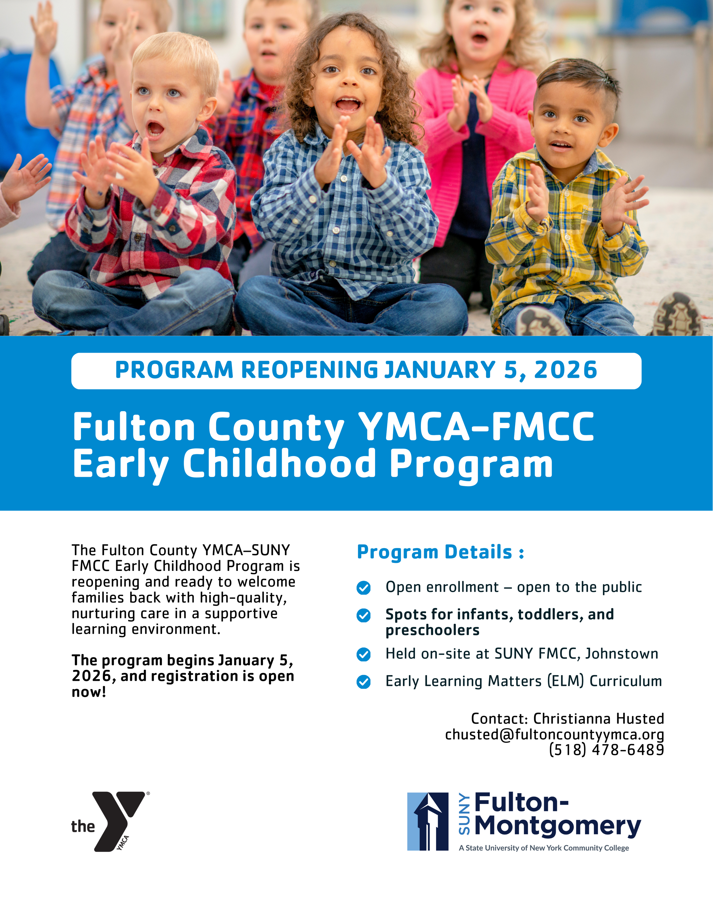 FMCC Early Childhood Program Returns January 5, 2026