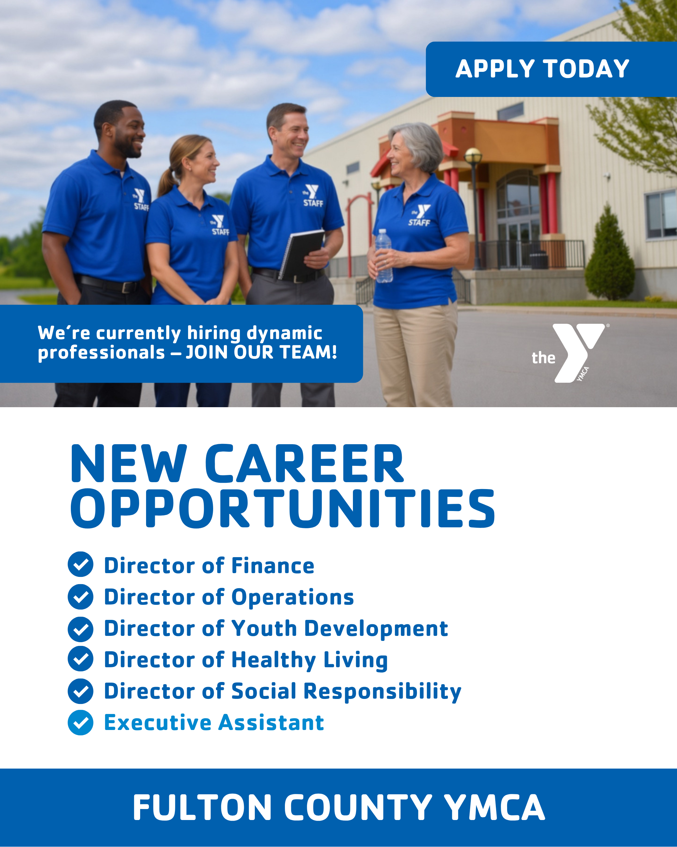 New Career Opportunities at the Y!