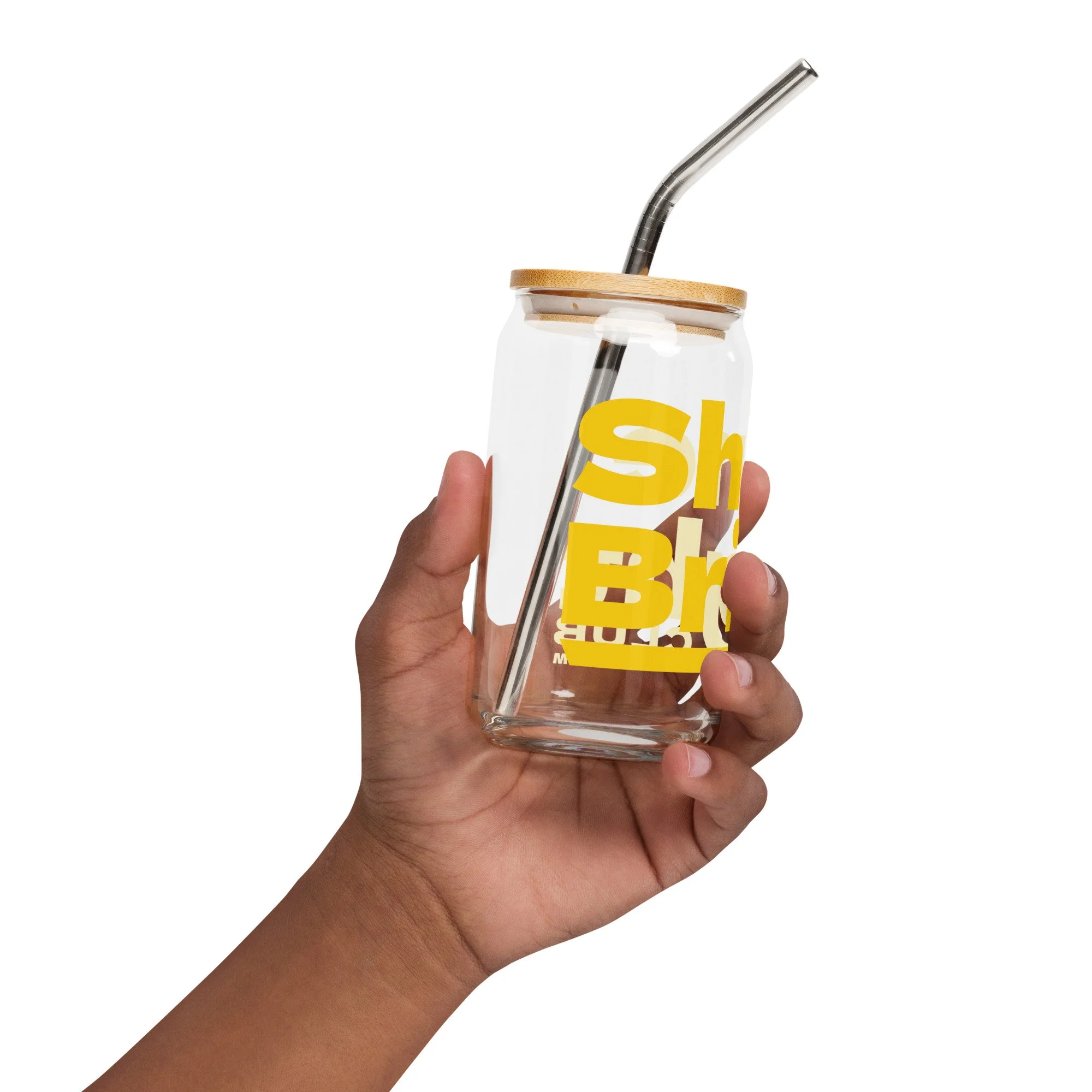 Shine Bright Club Reusable Can-shaped glass