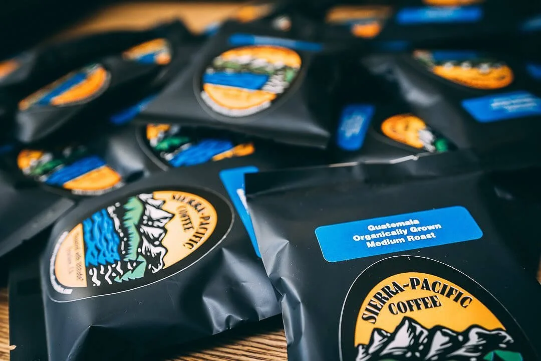 SPCR coffee in black bags