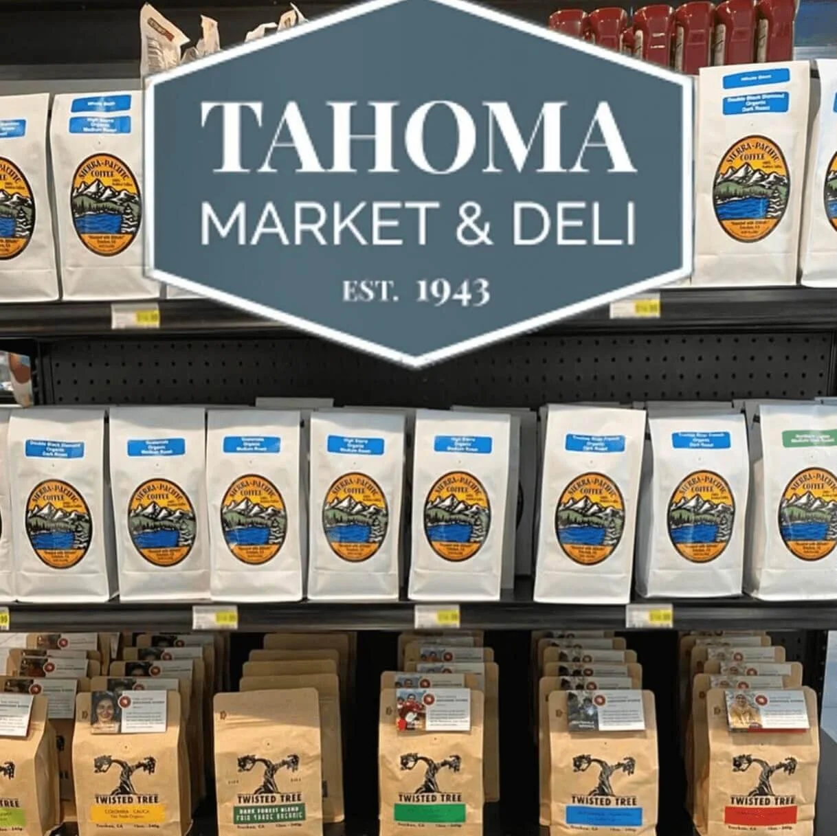 Tahoma Market coffee display