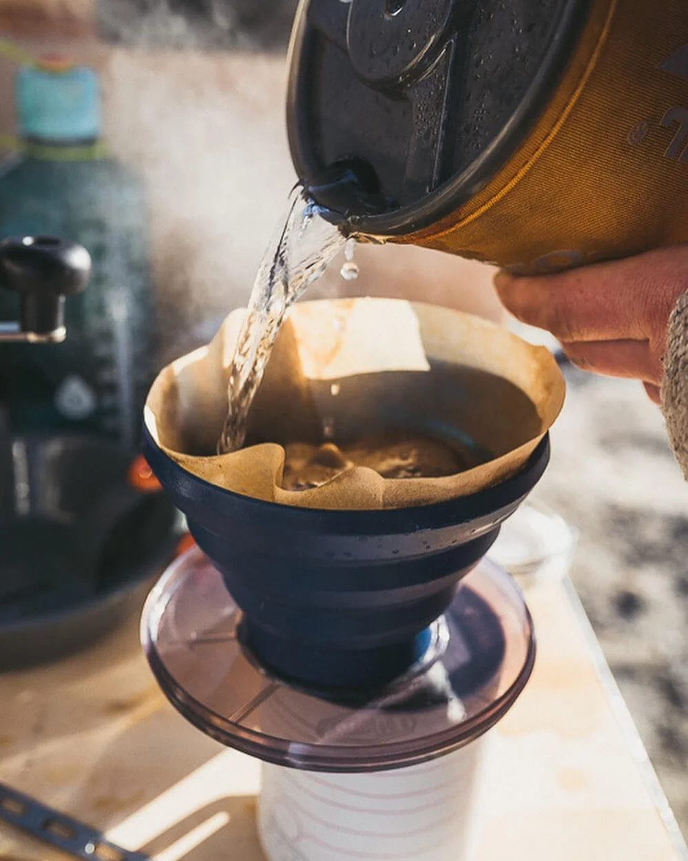 cafe poured coffee cup