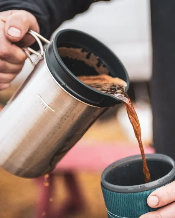 pouring coffee in mug