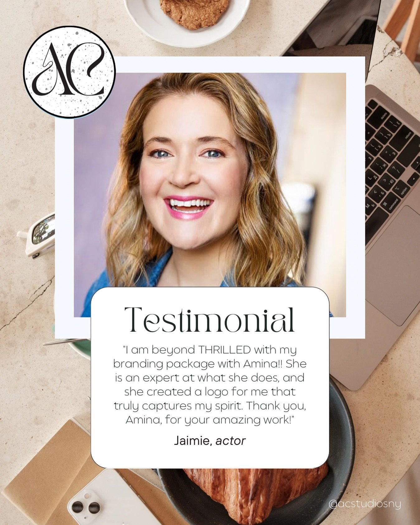 We talk a lot about web design here (cuz why not?) but here's a testimonial from my incredible client, Jaimie: 

&quot;I am beyond THRILLED with my branding package with Amina!! She is an expert at what she does, and she created a logo for me that tr