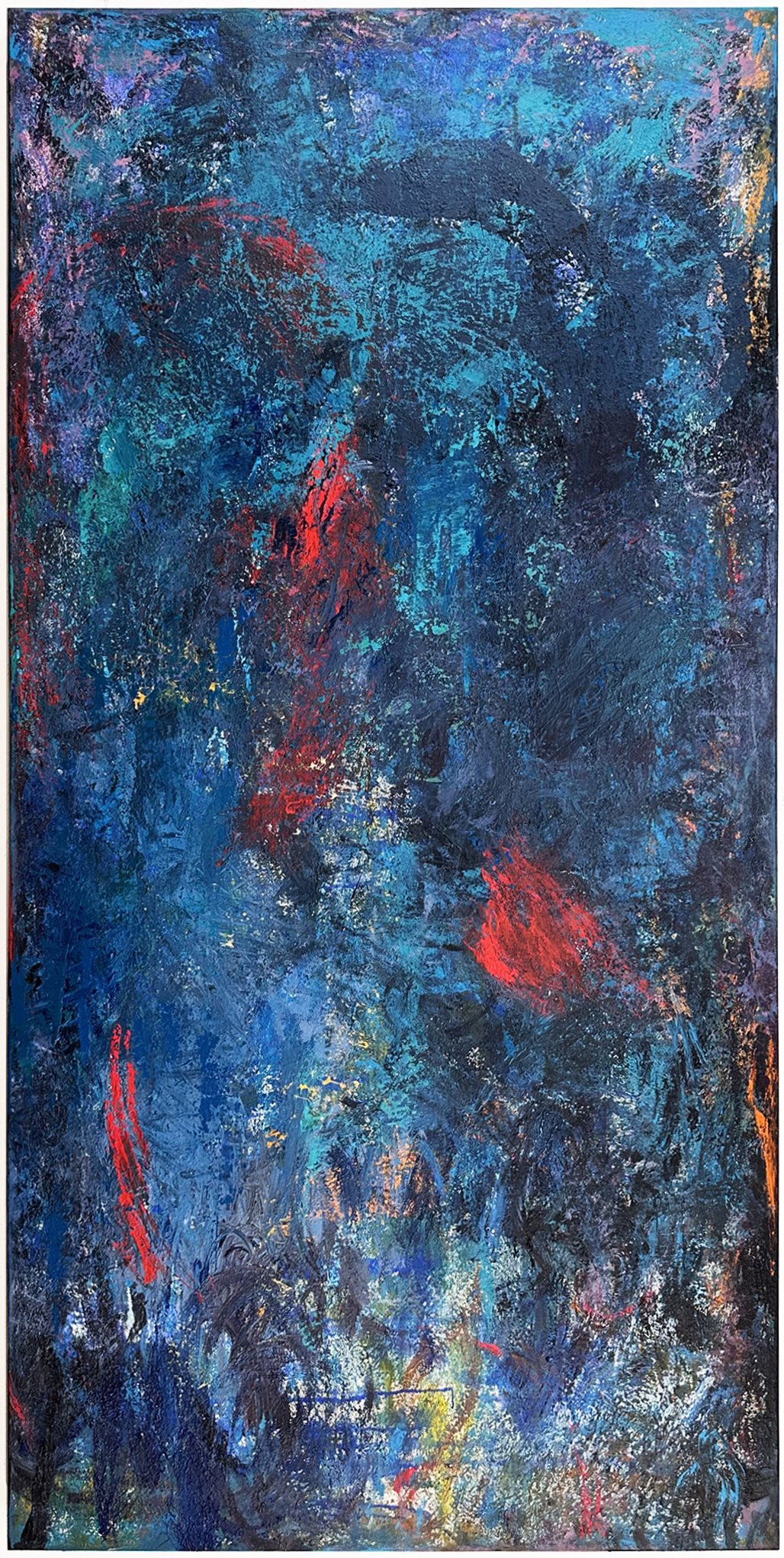 Inscape III-3, 2003. mixed media on canvas, 96 x 48 inches