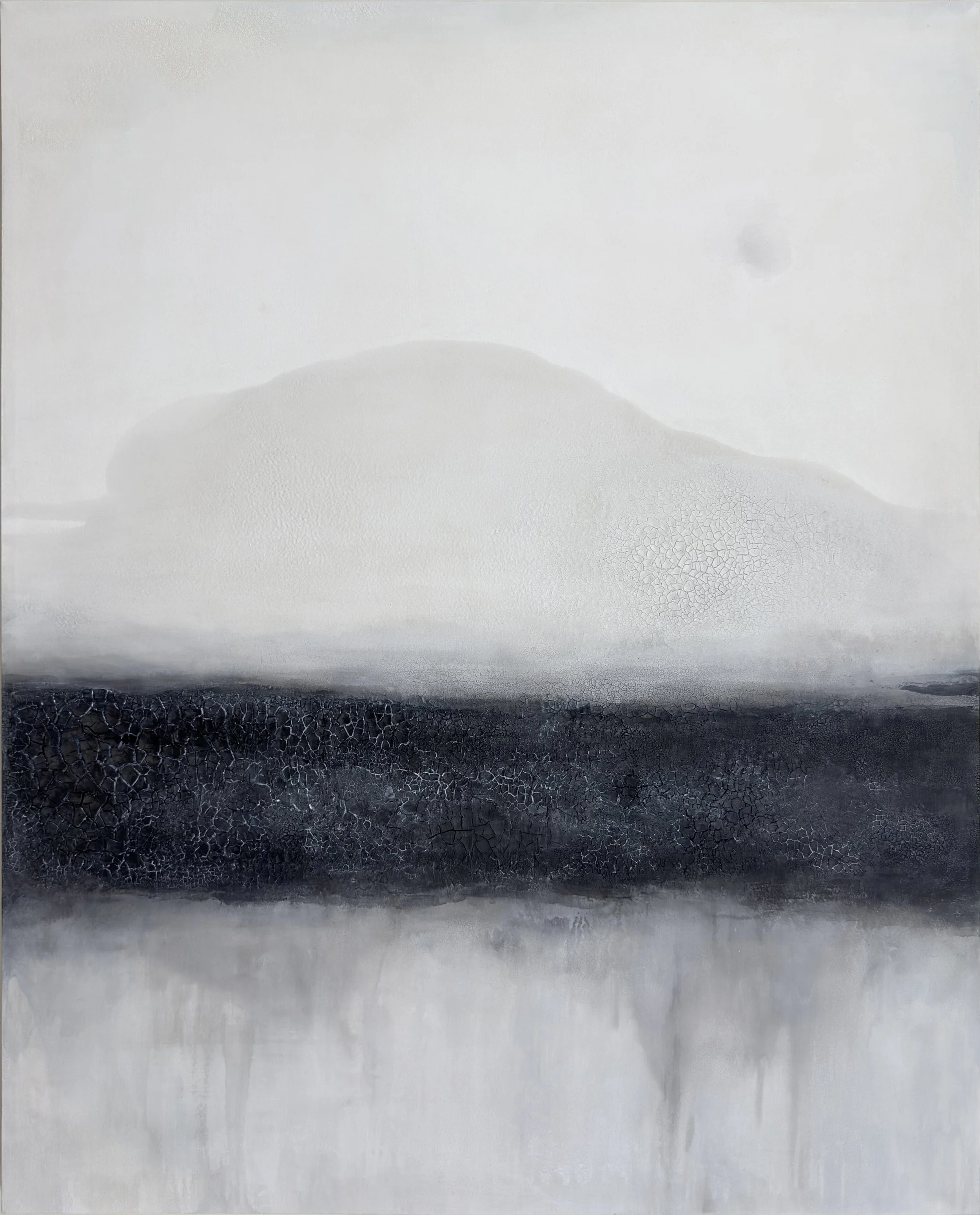Contemplation III-1, 2026, mixed media on canvas, 64" x 51"