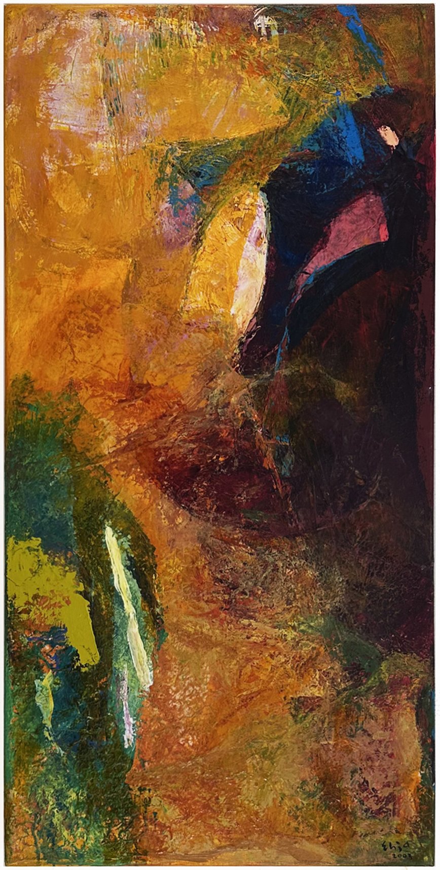 Visionary Landscape VII-x, 2005, mixed media on canvas, Inscape, 48 x 24 inches