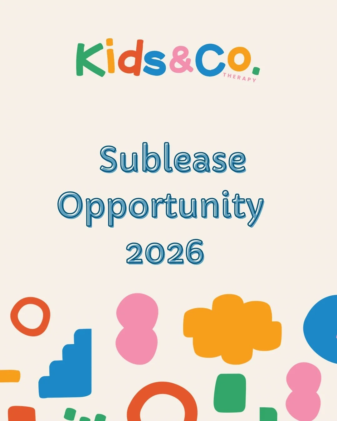 ✨ Sublease Opportunity | 2026 ✨

We&rsquo;re opening up a small number of sublease opportunities within our paediatric-focused clinic for 2026.

This space is ideal for sole traders, contractors, or community-based practitioners looking for a welcomi