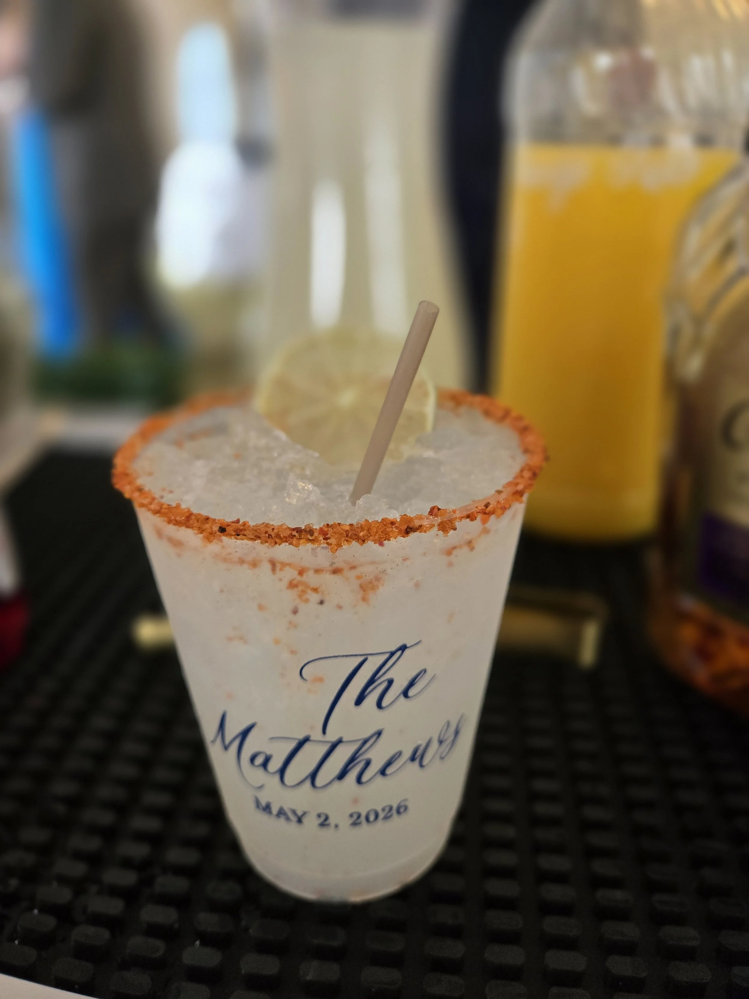 Spicy Margarita with house made jalapeno simple syrup