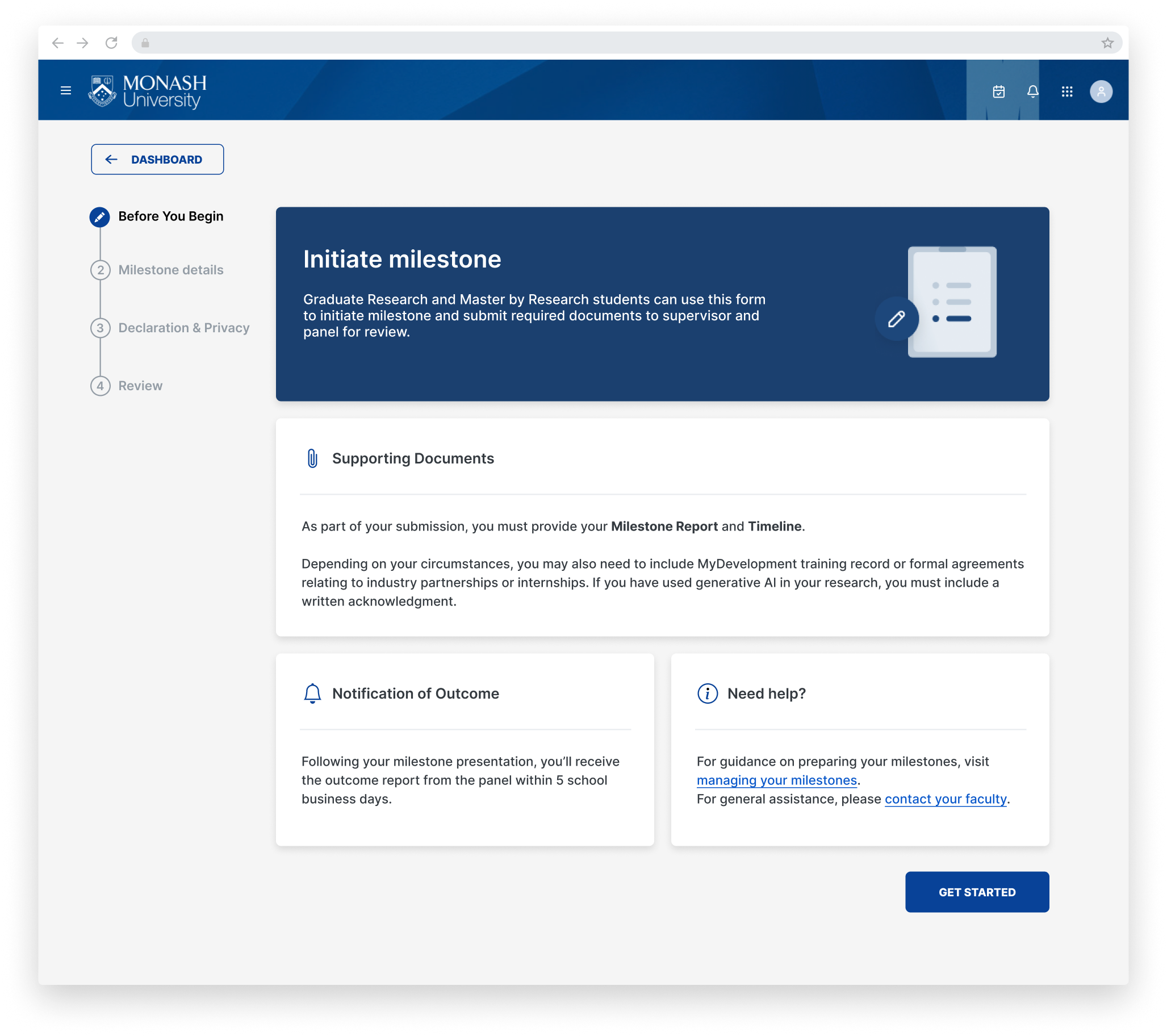 I designed the on-brand look and feel of 'Before your begin' page, using it as template for all other online applications to boost experience consistency. 