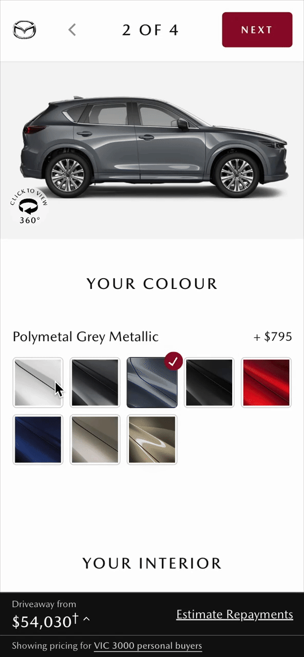 After: Introduced new selection patterns that allows fix position colour change