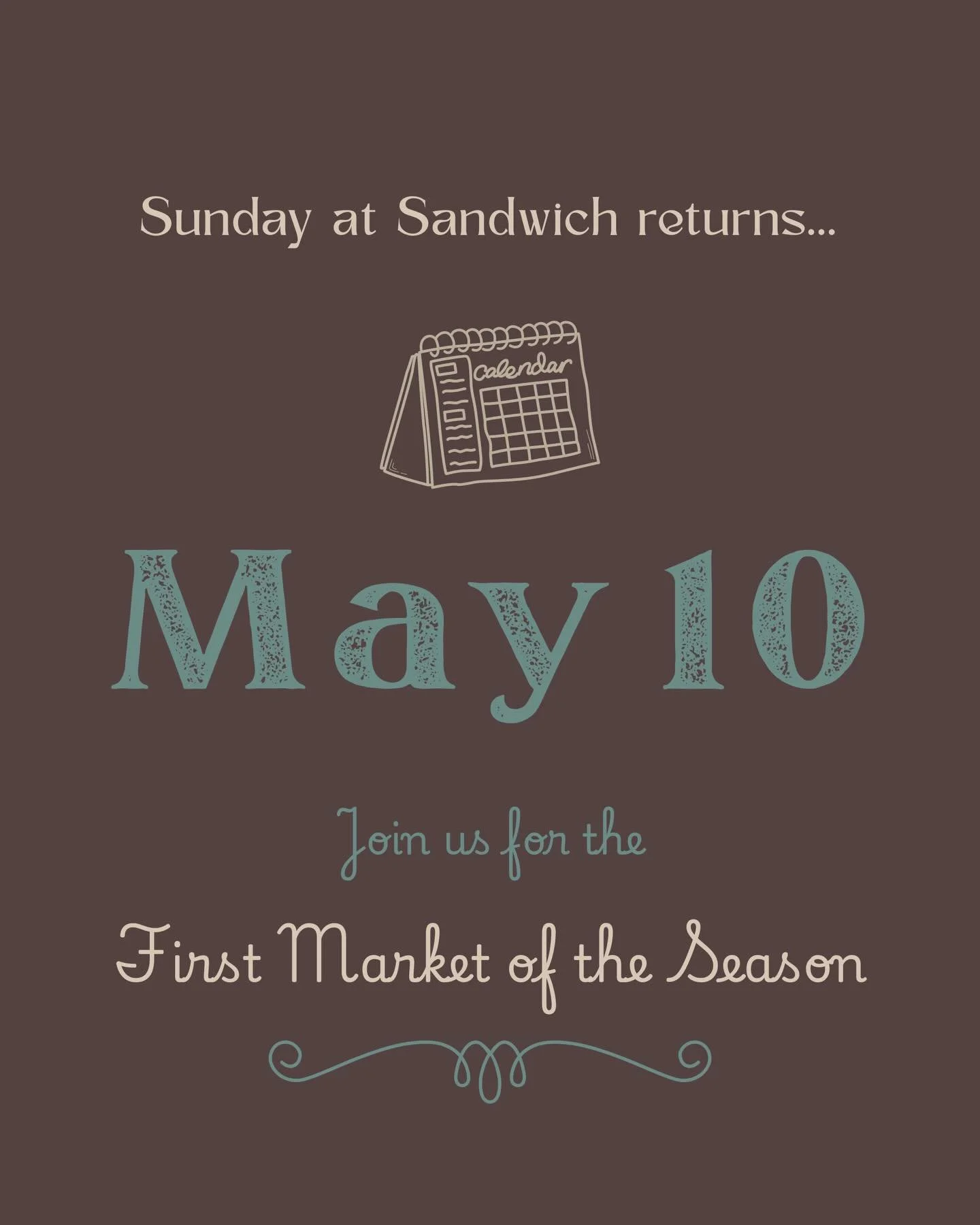 The first market of the season is here!

Join us May 10 for a Mother&rsquo;s Day weekend market filled with vintage treasures, handmade goods, fresh bakes, and local favorites.

Come wander, shop, sip, and stay awhile.

📍 Sandwich Fairgrounds
⏰ 8AM&