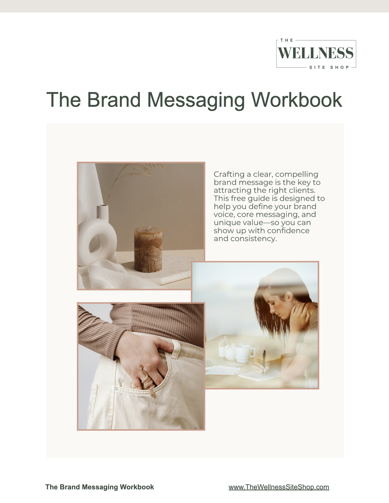 Cover Image of Brand Messaging Workbook Resource for Coaches & Therapists