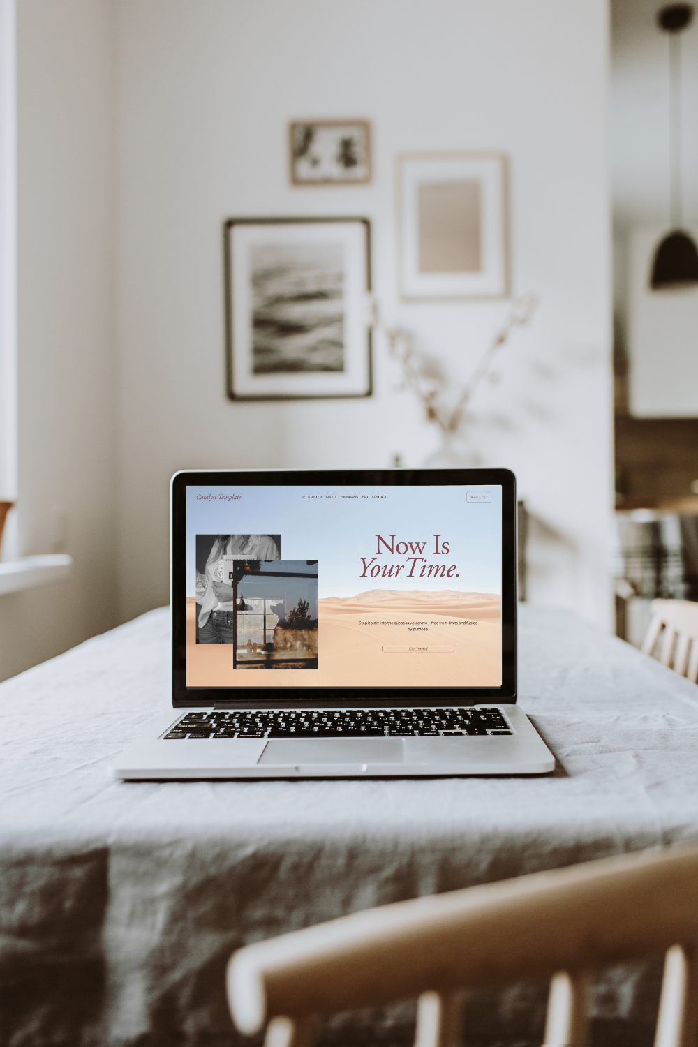 Catalyst 1 Page Website Template Mockup