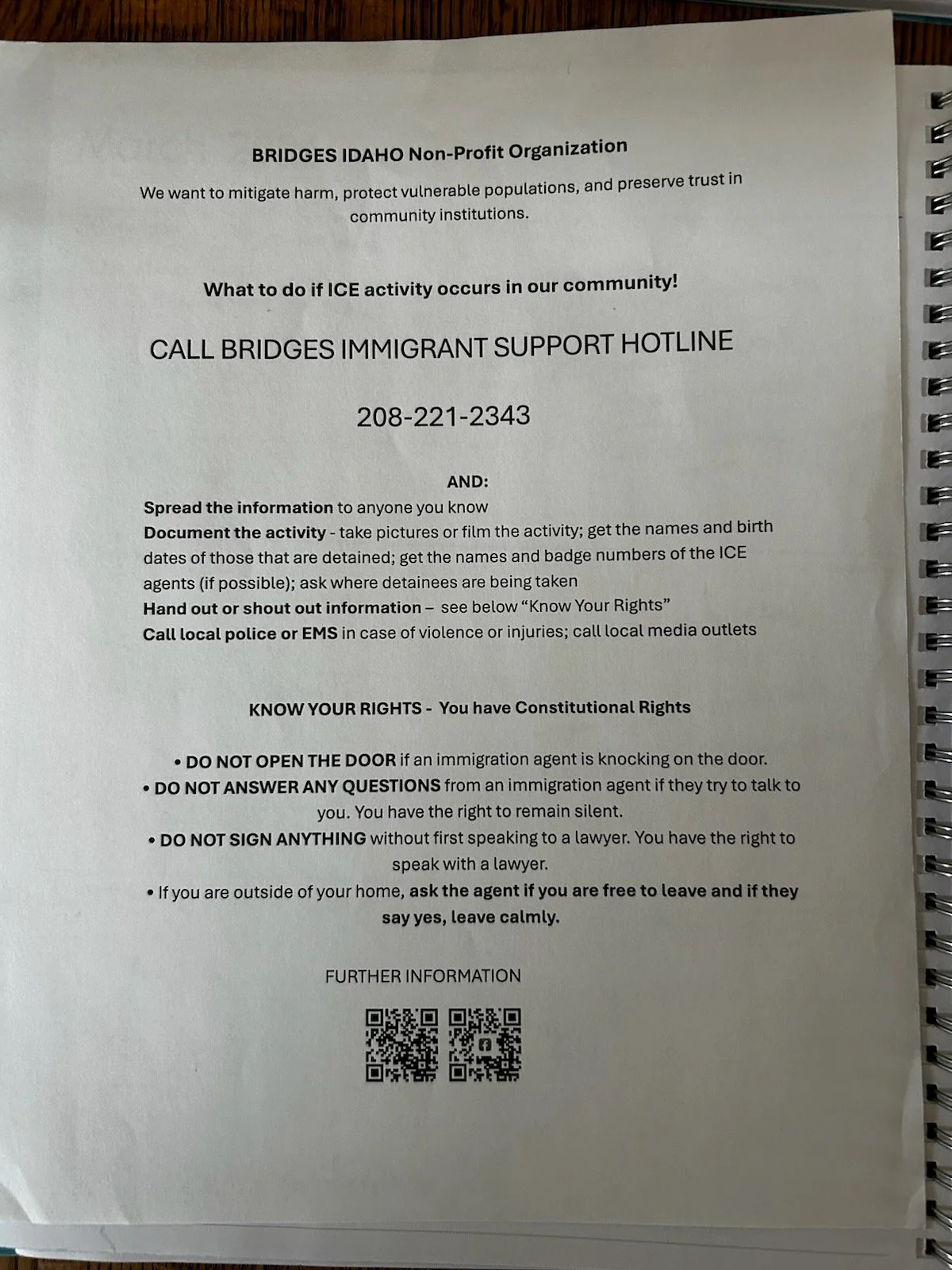 Expired QR Code on Flyer