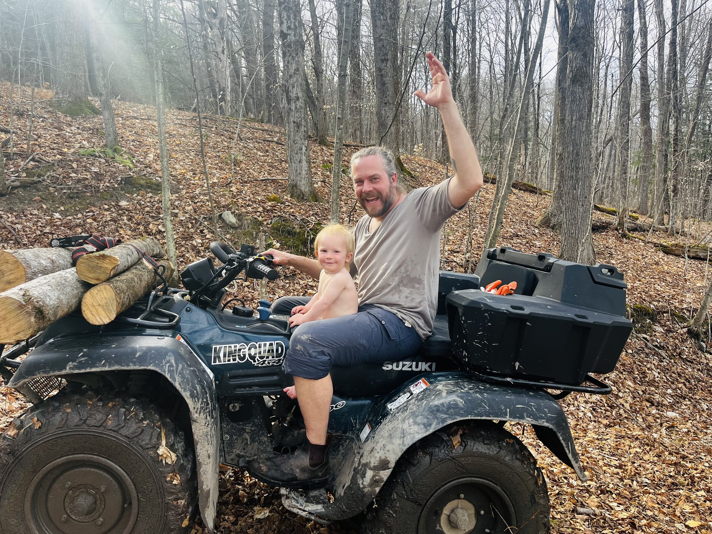 Mana loves four wheeling... sometimes naked lol