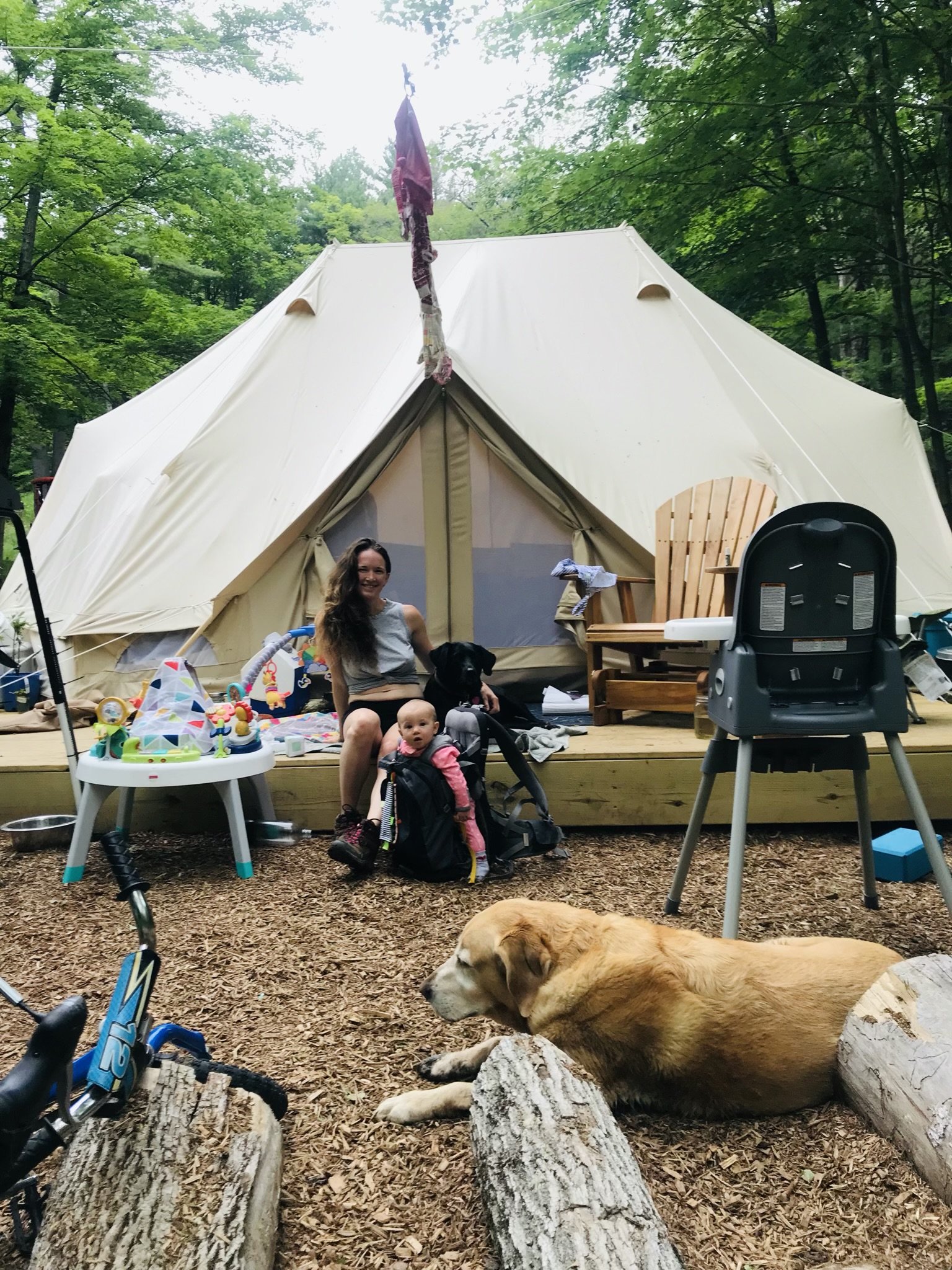 The tent we lived in off grid