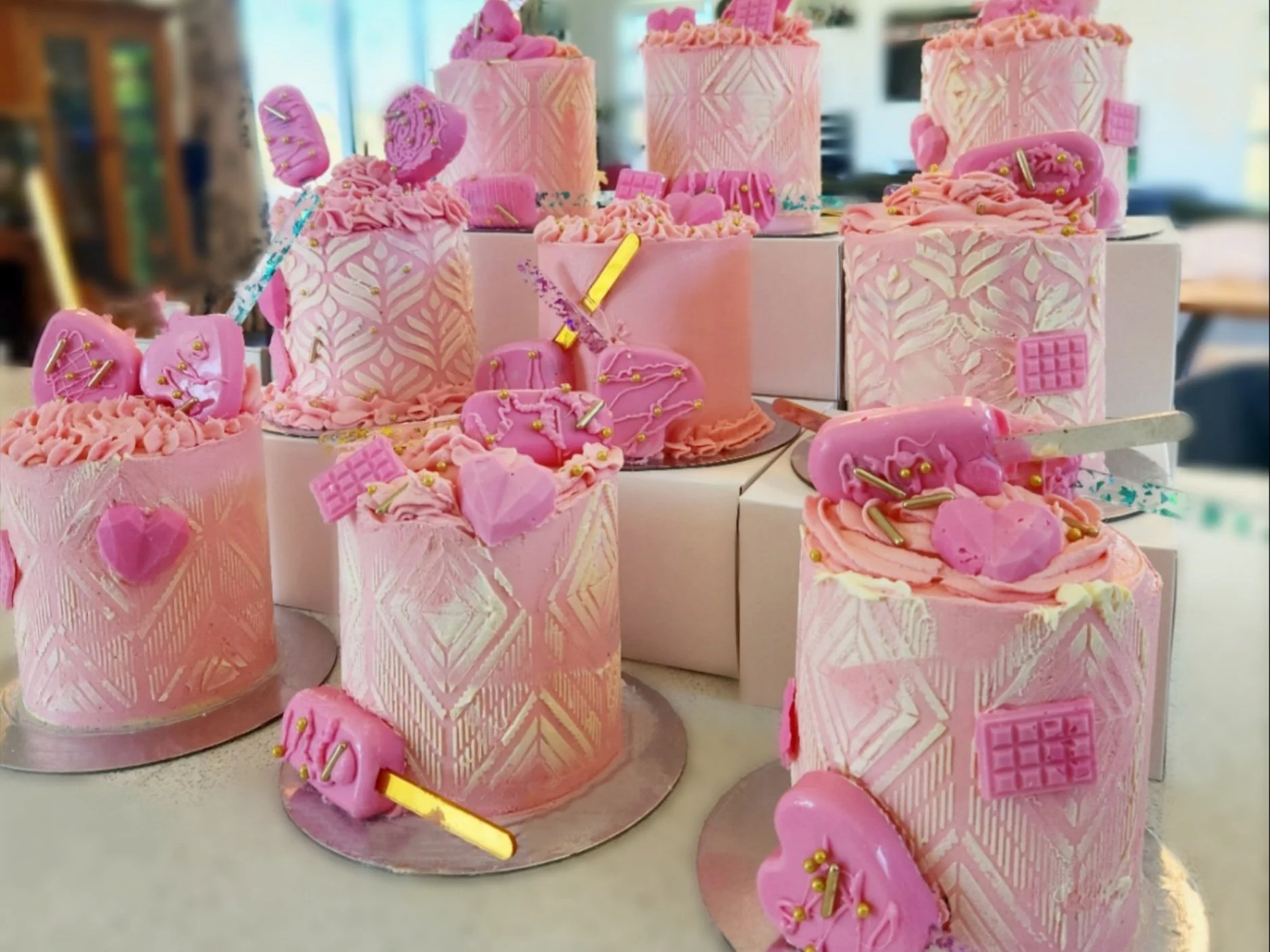 Pink candy cake party