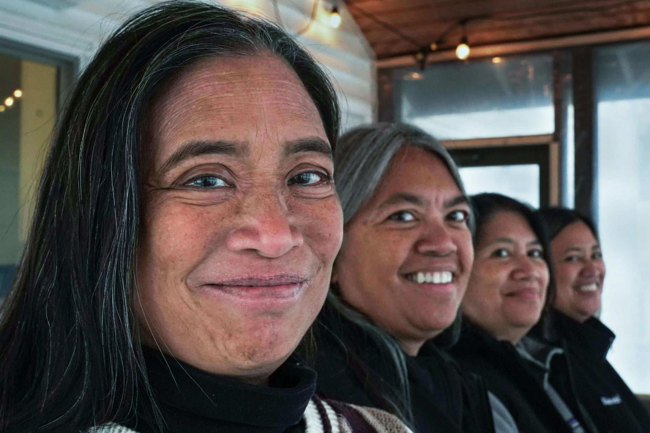 Lisa Moscoso, 58
“One thing I find beautiful about myself is seeing beauty in others. I really work hard to see people. It’s wonderful how people light up when somebody sees them. I’m so lucky to have sisters that I love and who see me for me. I admi