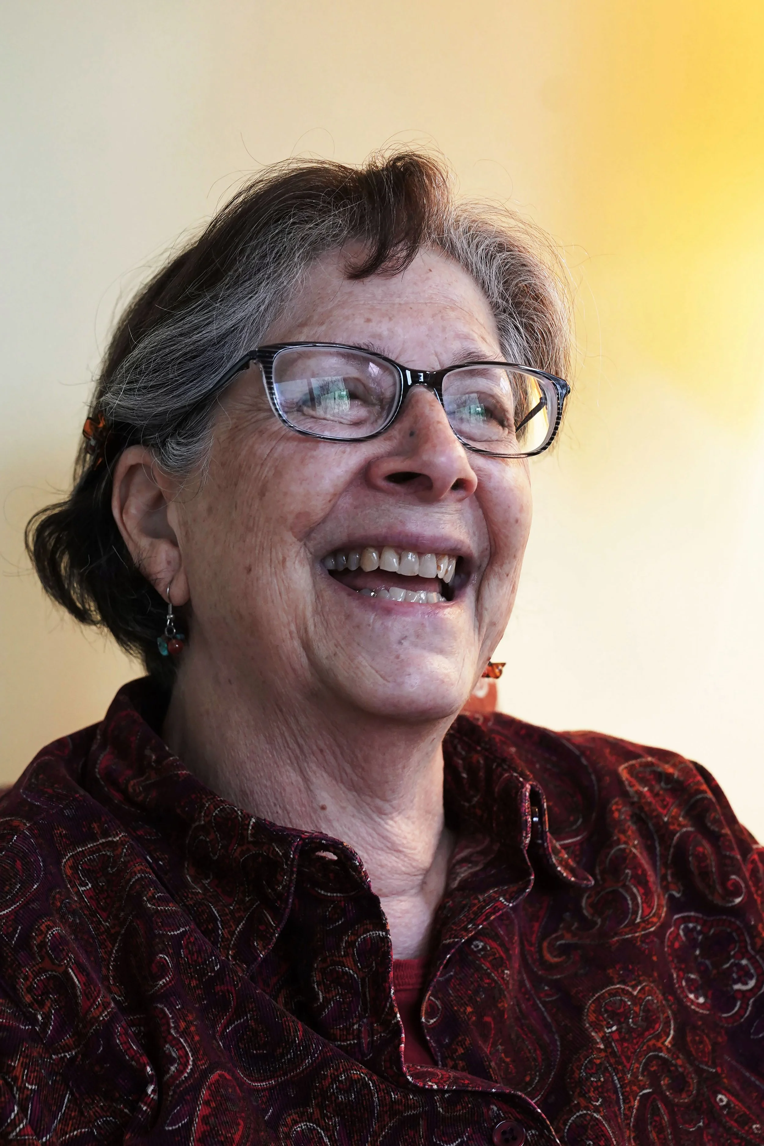 
Deborah Welton, 74
“There’s some trepidation that goes along with aging. I see health changing, and there’s a fear of whether I’ll be able to complete whatever projects I want to complete — my life work. I’ve had some heart problems recently. One mo