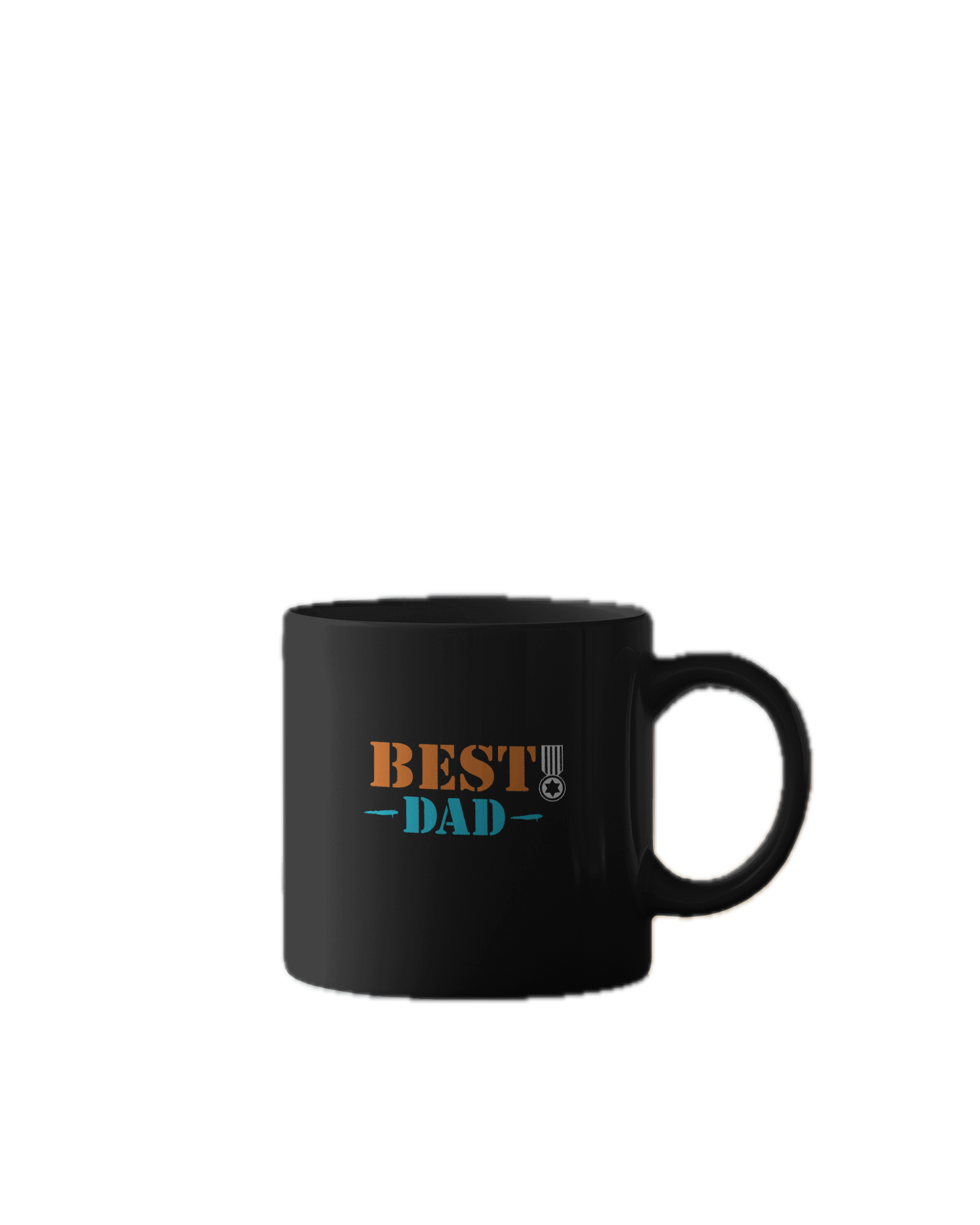 'Best Dad' Black Ceramic Mug