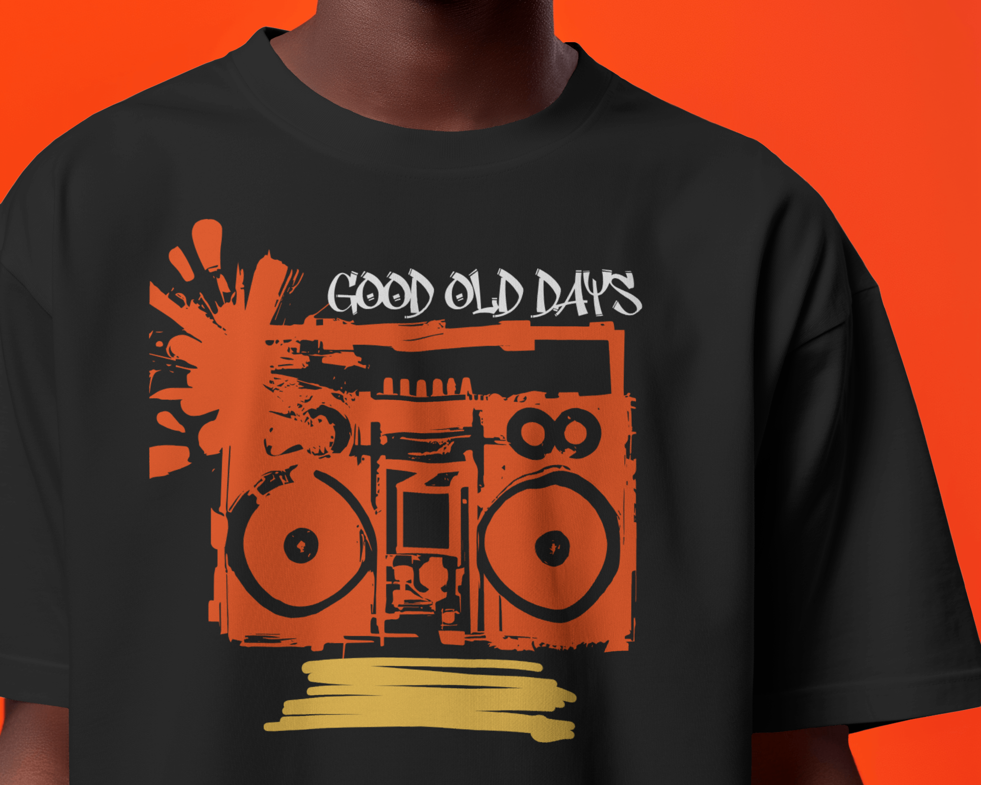 Retro Boom Box T-Shirt - 'Good Old Days'