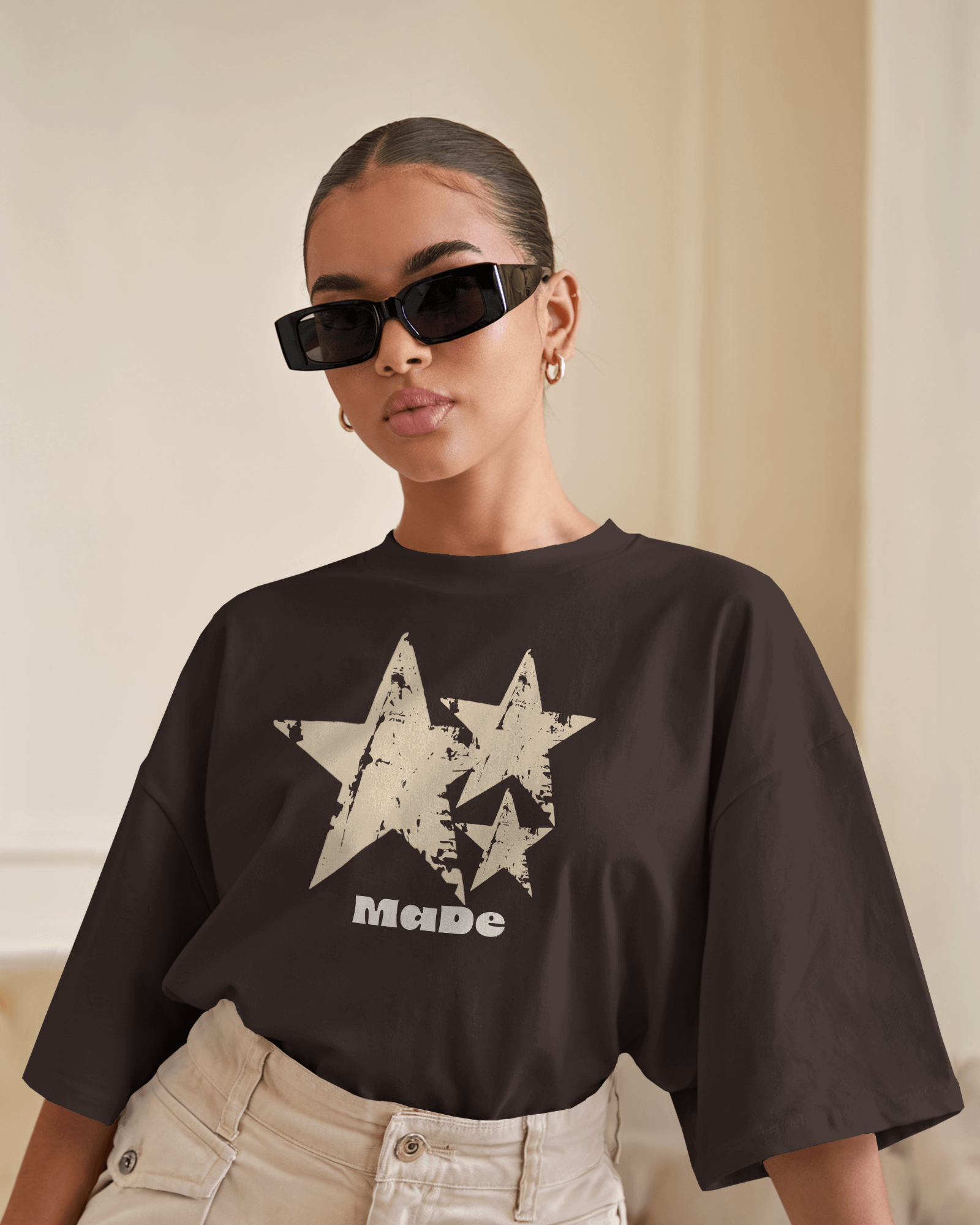 Star-Emblazoned Graphic T-Shirt