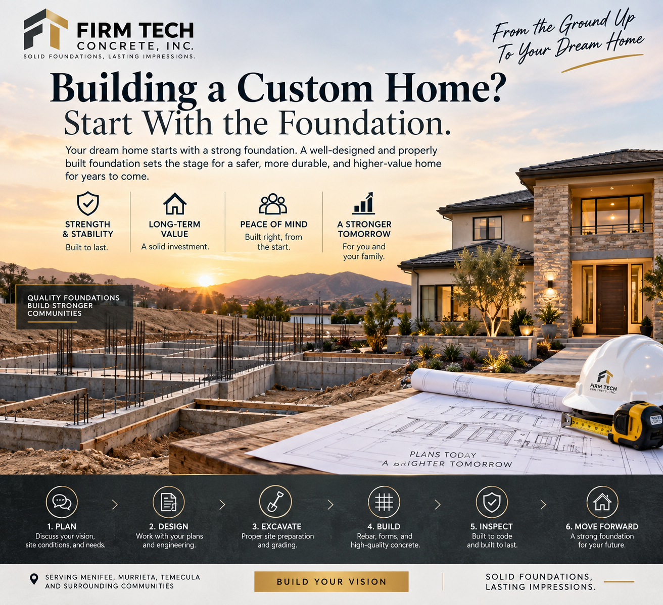 Building a Custom Home? Start With the Foundation | Firm Tech Concrete