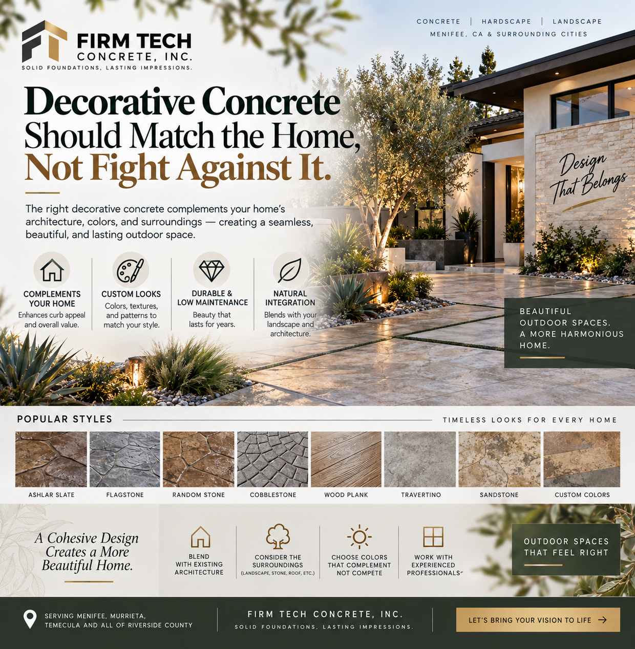 Decorative Concrete Driveways: Choosing the Right Style for Your Home