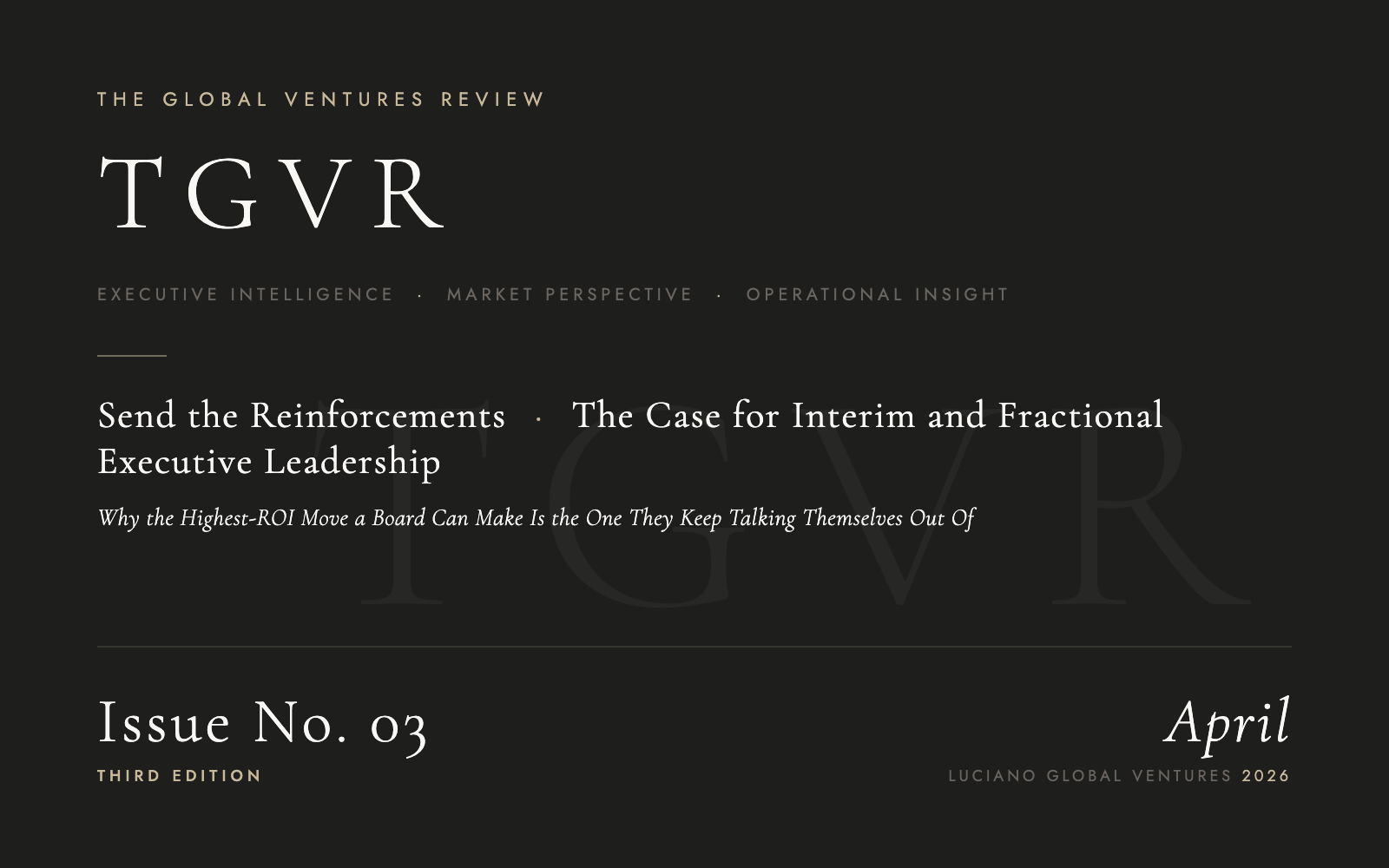 Issue No. 03 | April 2026