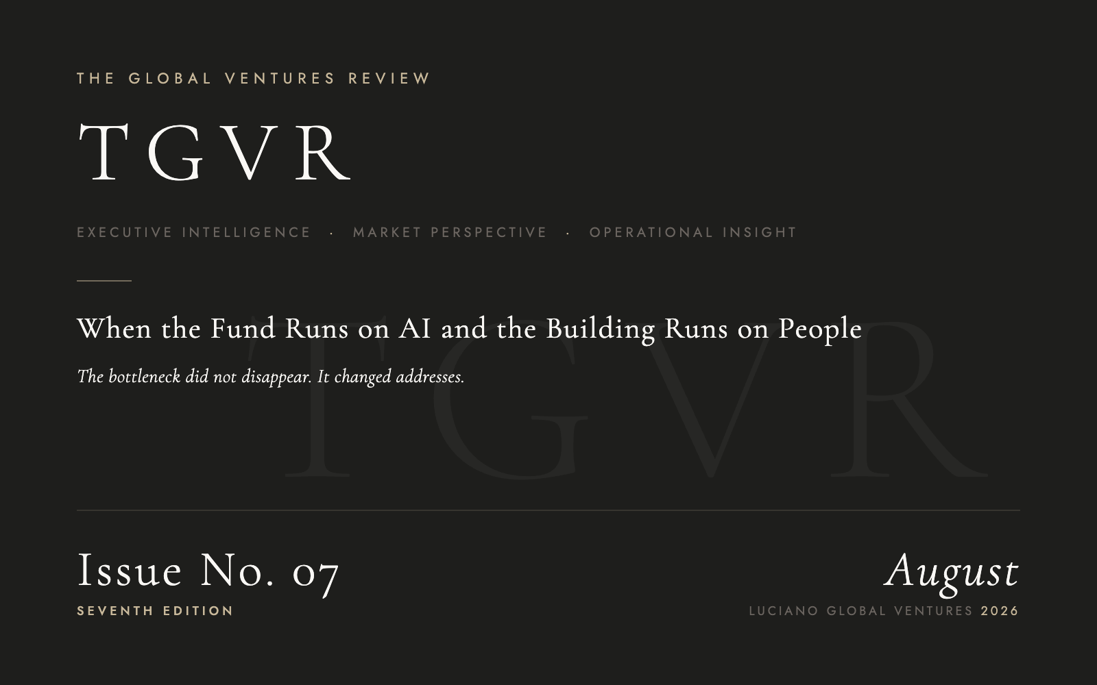 Issue No. 07 | August 2026