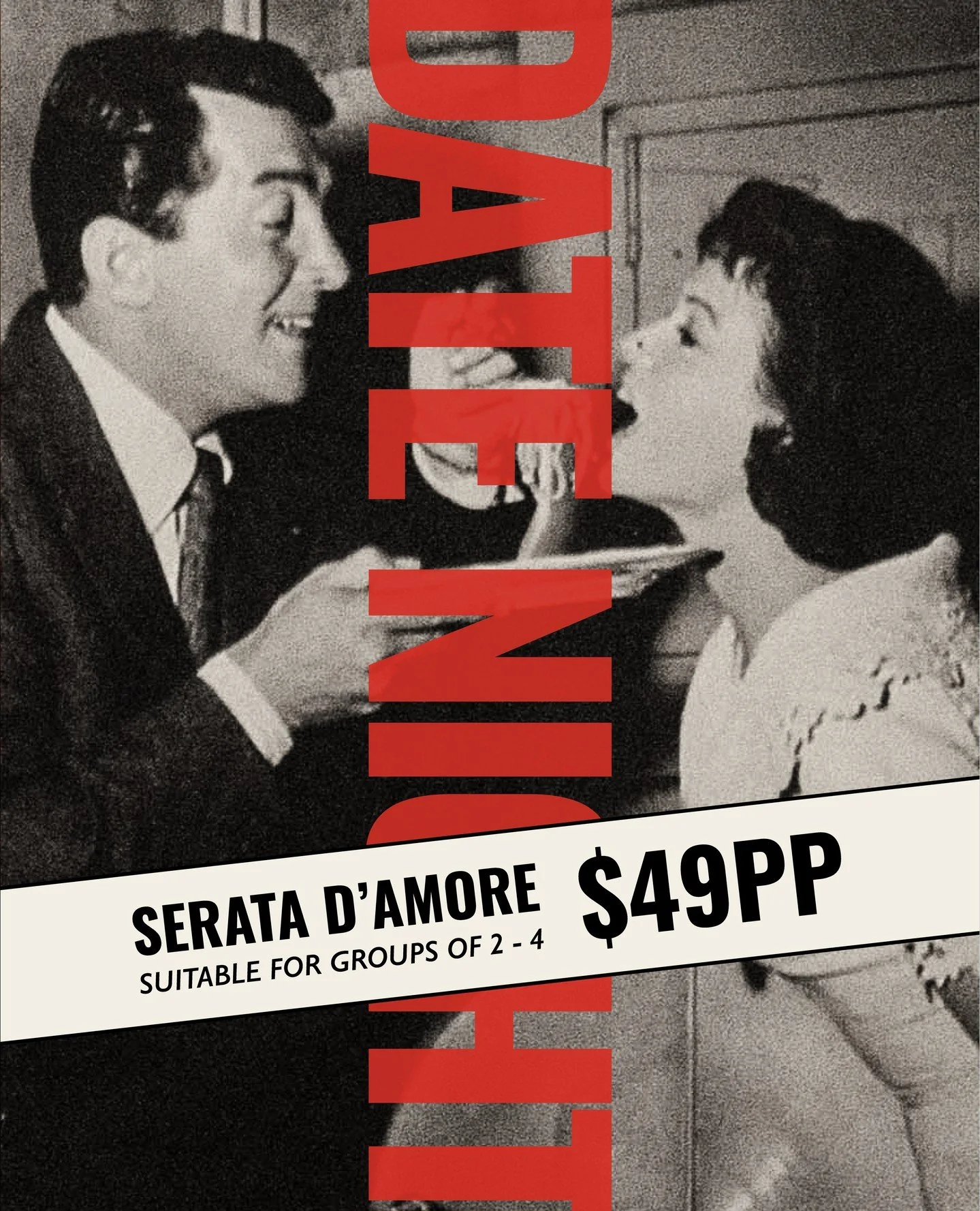 Introducing Ronnie's new $49pp Serata d'Amore set menu - designed for two to four guests and served Fridays &amp; Saturdays from 5pm. Expect generous cicchetti, your choice of pasta, tableside tiramisu, and a half-litre carafe of wine to share.⁠
⁠
We