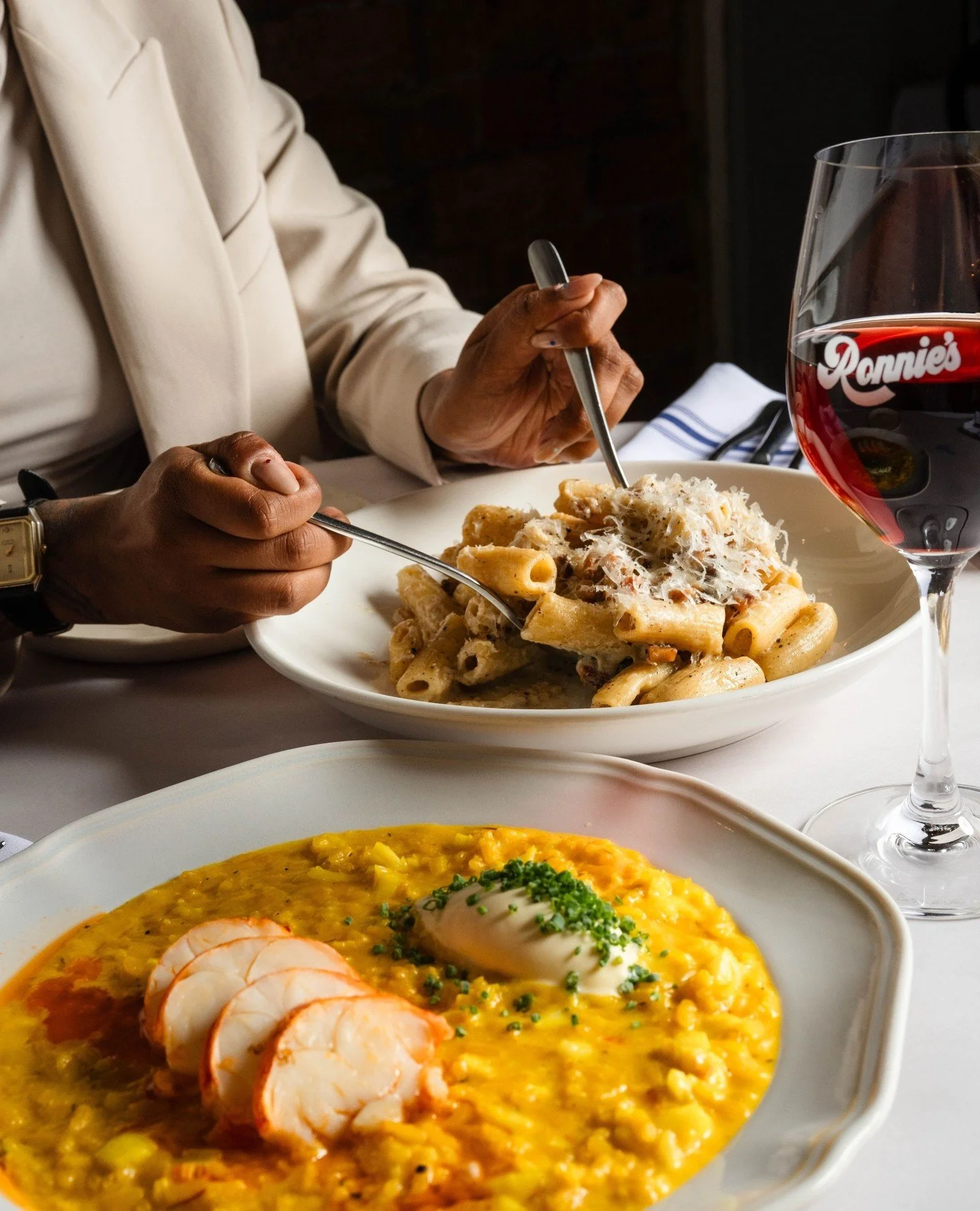 We&rsquo;ve given the menu a refresh 🚨 and we know you're going to love it.⁠
⁠
Carbonara loaded with pancetta &amp; pecorino.⁠
Limoncello tiramisu. Pistachio gelato sandwiches. Fresh zeppole.⁠
Burrata, wagyu skewers, lobster risotto plus more.⁠
⁠
If