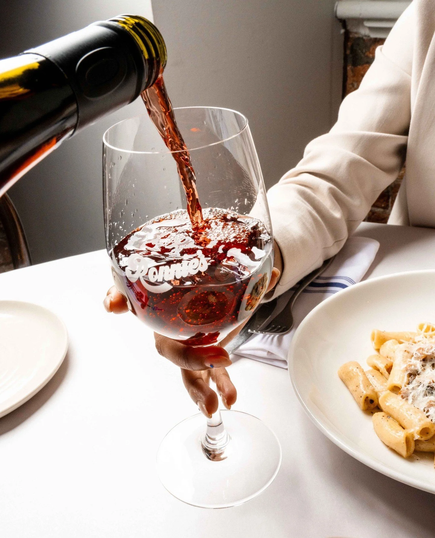 That after-work drink that turned into dinner? It looks a lot like this. Carbonara, lobster risotto, and a bottle between them. No notes.⁠
⁠
#RonniesMelbourne #MelbourneCBD #MelbourneEats #ItalianInMelbourne #PastaNight