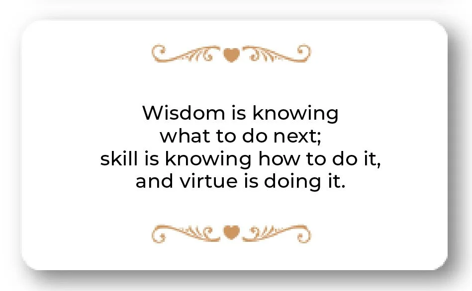 PrayerCareShares, Sample powerful Motivation Quote for Wisdom and virtue.