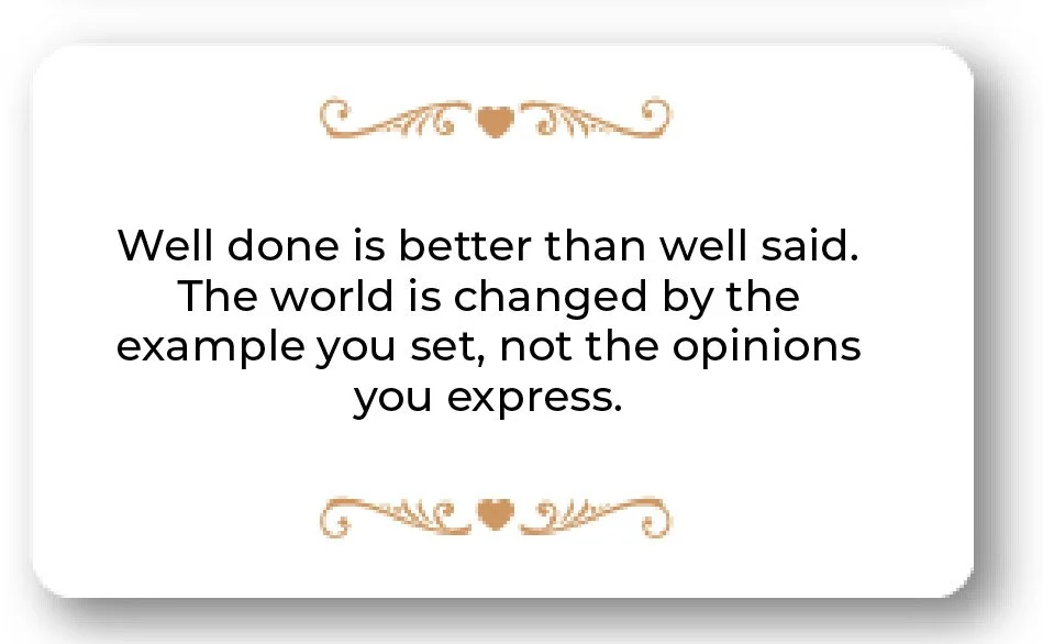 PrayerCareShares, Sample powerful Motivation Quote for setting example.