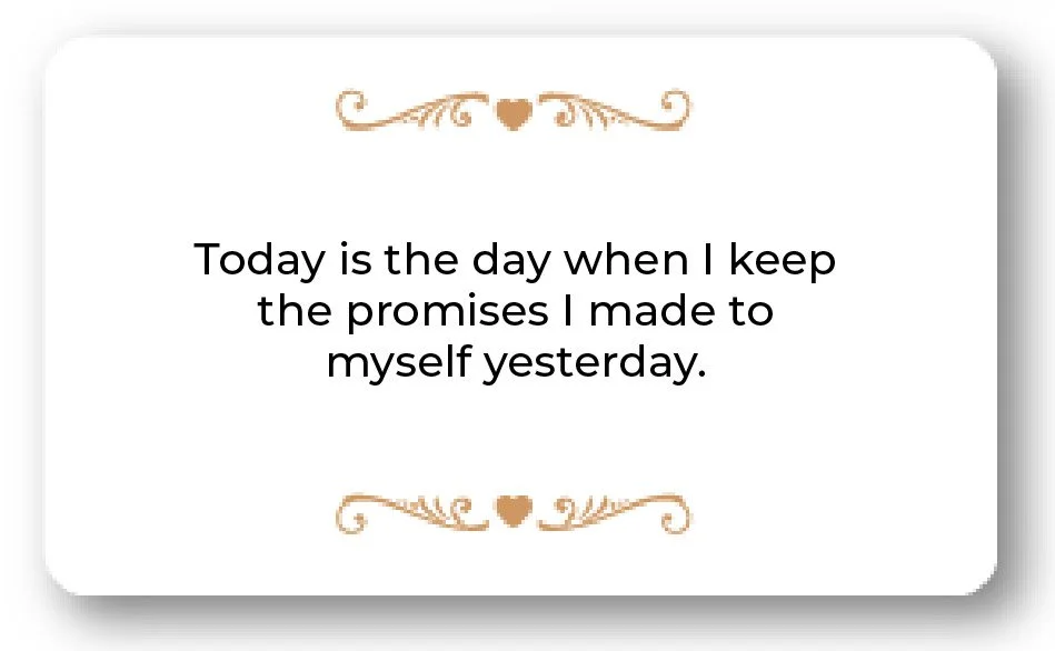 PrayerCareShares, Sample powerful Affirmation Quote for Promise to self.