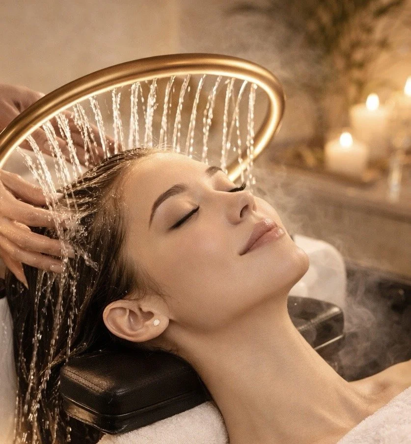 Waterfall head spa treatment in Southport Gold Coast at PH7 Spa