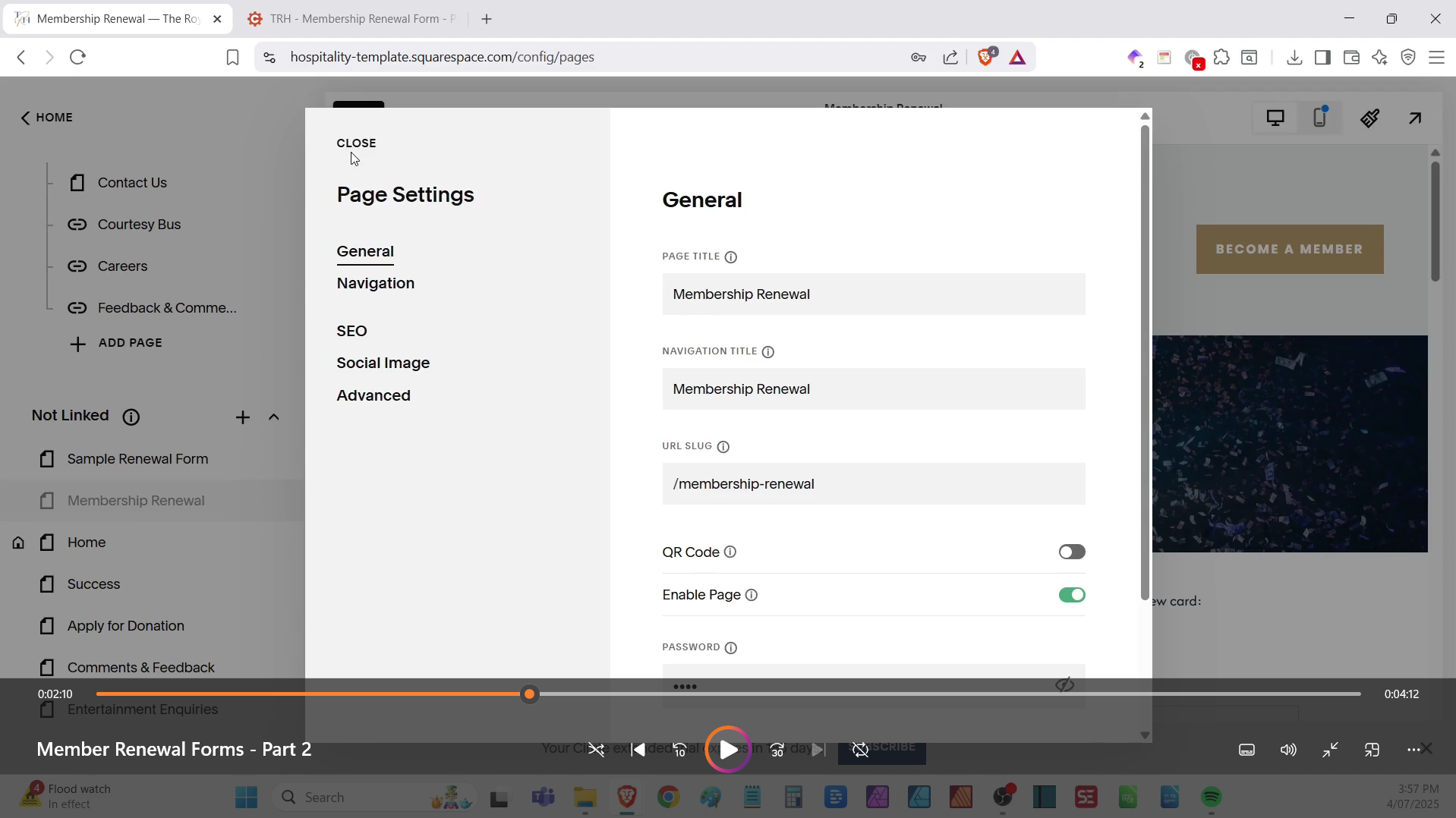 Temporary &amp; Limited Time Pages
