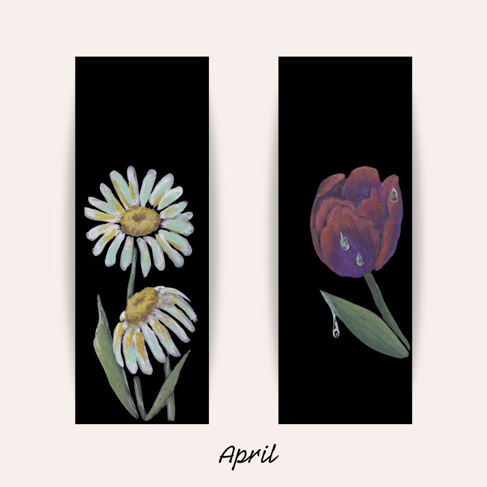 April Birth Flower Bookmark