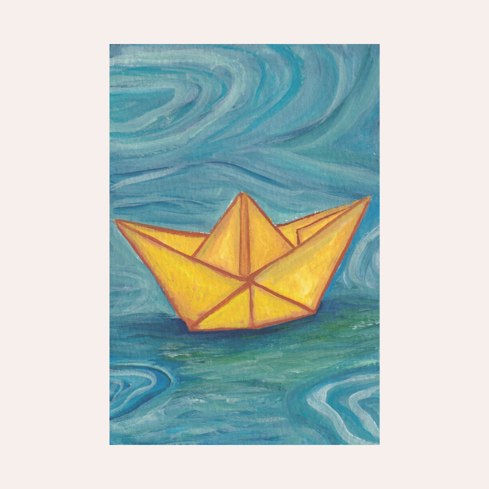 July Art Challenge - Day 26 Boat (5x7) (Digital Download)